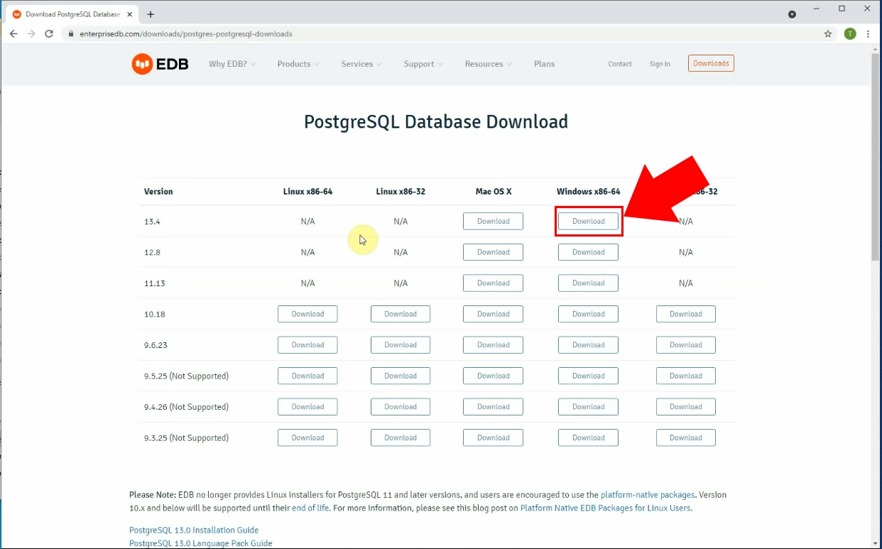 download postgresql installer