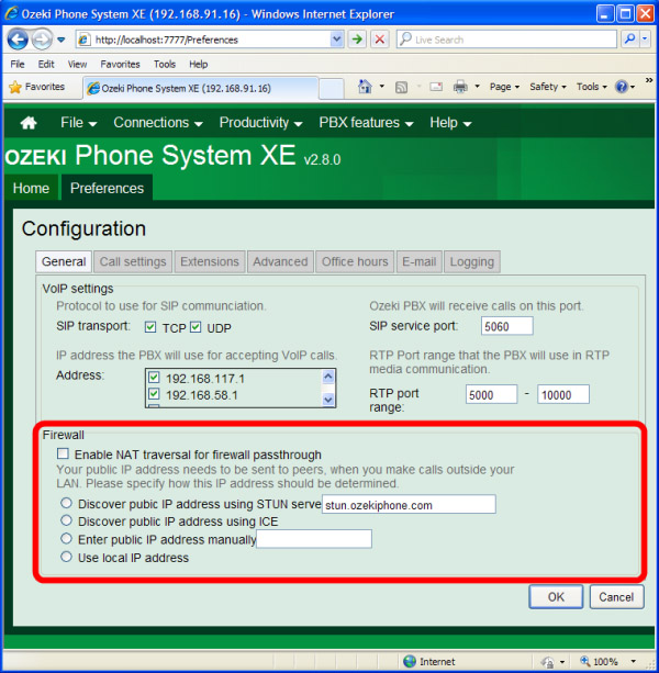 firewall settings