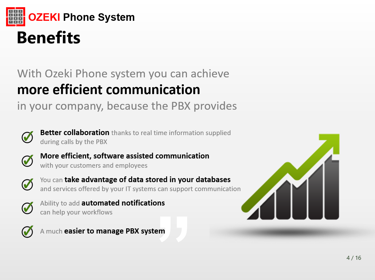 benefits of ozeki phone system
