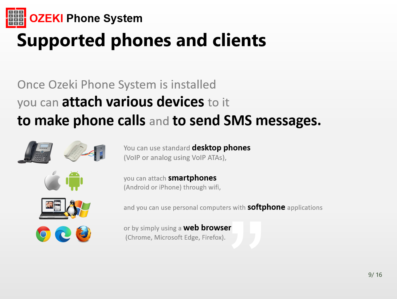 supported phones and clients