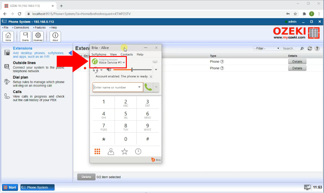 register softphone to pbx